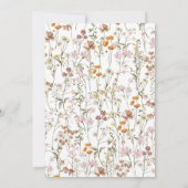 Invitation Jardin de la Fête des mariées Fleur sauvage Boho (Dos)