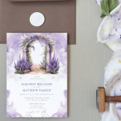 Invitation Jardin de la lavande mariage