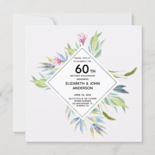 Invitation Jardin de la Riviera 60e anniversaire de Mariage