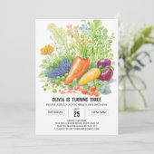 Invitation Jardin de légumes vibreux Anniversaire (Debout devant)