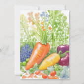 Invitation Jardin de légumes vibreux Anniversaire (Dos)