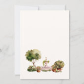 Invitation Jardin de mariage à l'aquarelle (Dos)