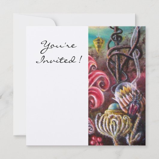 Invitation JARDIN DE MELISSA 2, Champagne Blanc ,Fuchsia (Devant)