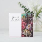 Invitation JARDIN DE MELISSA 2, Champagne Blanc ,Fuchsia (Debout devant)