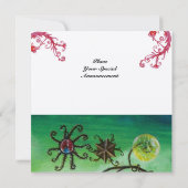 Invitation JARDIN DE MELISSA 2, Champagne Blanc ,Fuchsia (Dos)