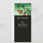 Invitation JARDIN DE MELISSA 2, Noir, Blanc, Fuchsia (Dos)