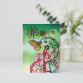 Invitation JARDIN DE MELISSA rouge vif rose vert bleu (Debout devant)