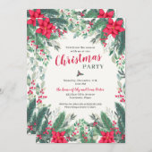 Invitation Jardin de Noël Watercolor (Devant / Derrière)
