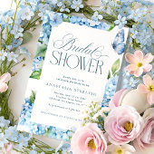 Invitation Jardin de papillons Hydrangea Bleu Shower de Marié
