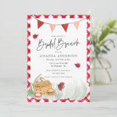 Invitation Jardin de pique-nique rustique BBQ Bridal Brunch (Debout devant)