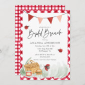 Invitation Jardin de pique-nique rustique BBQ Bridal Brunch (Devant / Derrière)