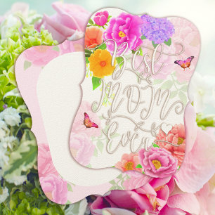 Invitation Jardin de pivoines romantiques Blanc Meilleure Mam