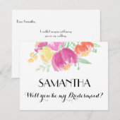 Invitation Jardin de Posy | Demoiselle d'honneur (Devant / Derrière)