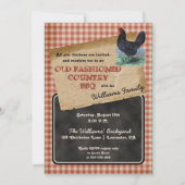 Invitation Jardin de poulet rustique BBQ Picnic (Devant)