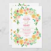 Invitation Jardin de prairie Fleur sauvage de printemps class (Devant / Derrière)