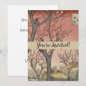 Invitation Jardin de prune fleuri d'arbre japonais (Devant / Derrière)