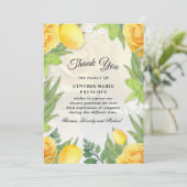 Invitation Jardin de rose jaune Vert Sympathie Florale Merci (Debout devant)