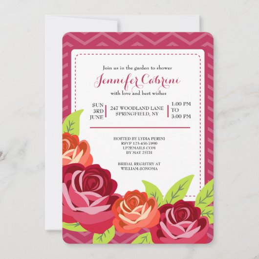 Invitation Jardin de Roses (Devant)