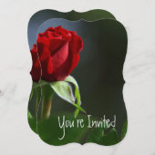 Invitation Jardin de roses de fleurs pour 15 ans de mariage (Devant / Derrière)