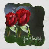 Invitation Jardin de roses de fleurs pour 15e anniversaire de (Devant / Derrière)