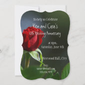 Invitation Jardin de roses de fleurs pour 15e anniversaire de (Dos)