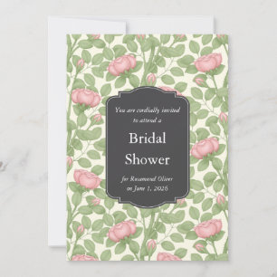 Invitation Jardin de roses enchanté Mariage Antique Blanc