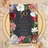 Invitation Jardin de roses pour le 50e anniversaire de mariag