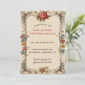 Invitation Jardin de roses romantiques modifiables (Debout devant)