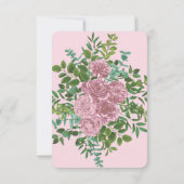 Invitation Jardin de roses roses mariage de printemps (Dos)