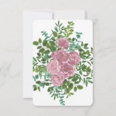 Invitation Jardin de roses roses mariage de printemps (Dos)