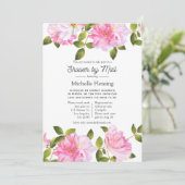 Invitation Jardin de roses roses sous forme de douche par la (Debout devant)