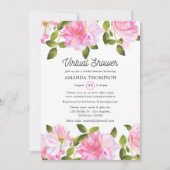 Invitation Jardin de roses roses virtuelles (Devant)