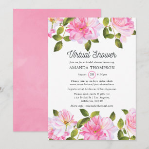 Invitation Jardin de roses roses virtuelles