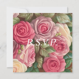 Invitation Jardin de roses victorien - Bouquet de mariage