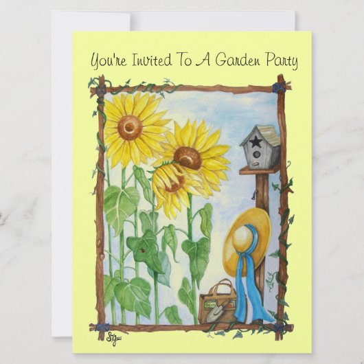 Invitation Jardin de Sunflower (Devant)