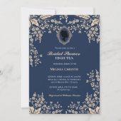 Invitation jardin de thé à l'anglaise, jolis pastels doux (Devant)