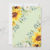 Invitation Jardin de tournesol chic verdure fleurie 2e annive (Dos)