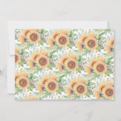 Invitation Jardin de tournesol Fête des mariées fleurie (Dos)