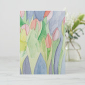 Invitation Jardin de tulipes (Debout devant)