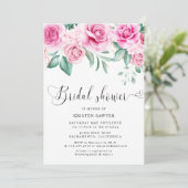 Invitation jardin délicat fleuri élégant nuptiale douche (Debout devant)