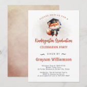 Invitation Jardin d'enfants Graduation Fox (Devant / Derrière)