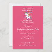 Invitation Jardin d'enfants Graduation Party Pink Unicorn (Devant)