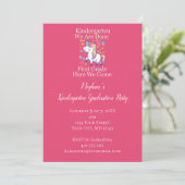 Invitation Jardin d'enfants Graduation Party Pink Unicorn (Debout devant)