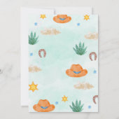 Invitation jardin d'enfants Mon premier rodéo Cowboy (Dos)