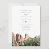 Invitation JARDIN DES DIEUX Aquarelle Skyline Mariage (Devant)