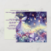 Invitation Jardin des fées : Fée mystique, Un Baby shower (Devant / Derrière)