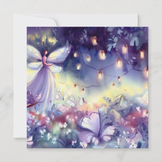 Invitation Jardin des fées : Fée mystique, Un Baby shower (Devant)