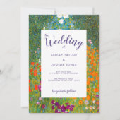 Invitation Jardin des fleurs de Gustav Klimt Mariage floral (Devant)