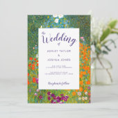 Invitation Jardin des fleurs de Gustav Klimt Mariage floral (Debout devant)
