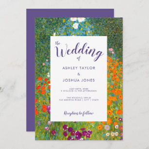 Invitation Jardin des fleurs de Gustav Klimt Mariage floral